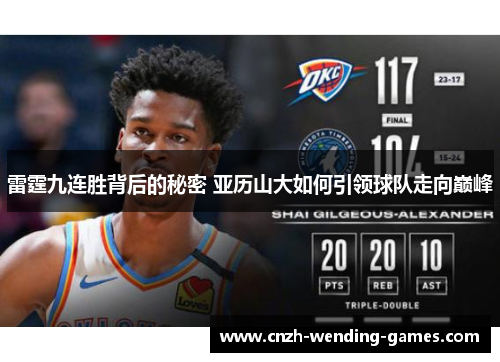 雷霆九连胜背后的秘密 亚历山大如何引领球队走向巅峰